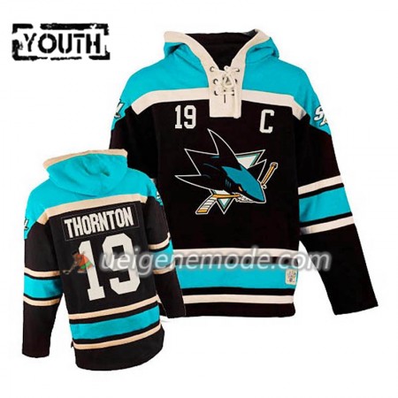 Kinder Eishockey San Jose Sharks Joe Thornton 19 Schwarz Sawyer Hooded Sweatshirt
